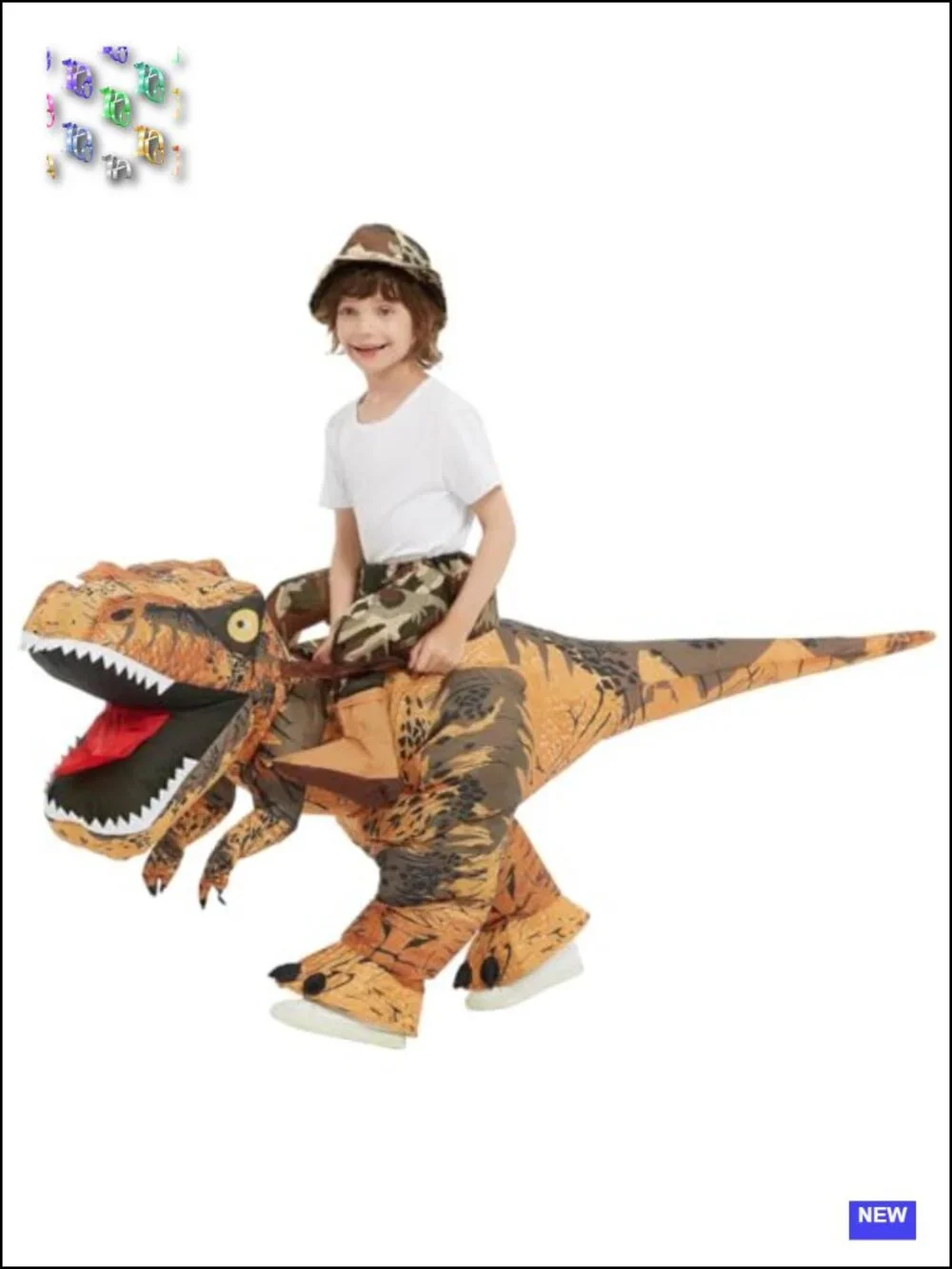 Inflatable T-Rex Dinosaur Costume for Kids Halloween Blow Up Funny Party Cosplay